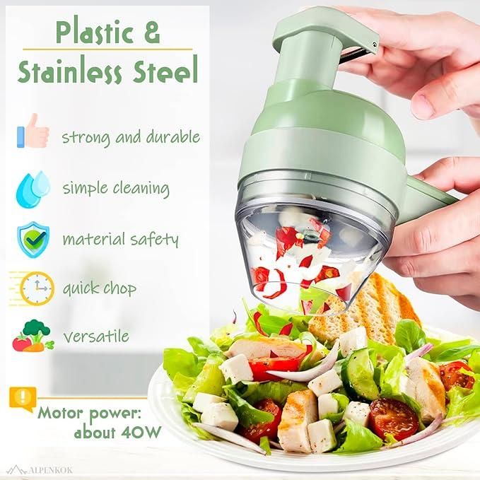 SliceMaster™ | 4-in-1 Portable Electric Vegetable Cutter Set™